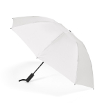 Automatic reversible foldable umbrella made from recycled plastic ø101.5 white colour rear view