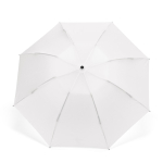 Automatic reversible foldable umbrella made from recycled plastic ø101.5 white colour front view
