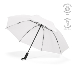 Automatic reversible foldable umbrella made from recycled plastic ø101.5 white colour