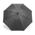 Automatic reversible foldable umbrella made from recycled plastic ø101.5 dark grey colour front view