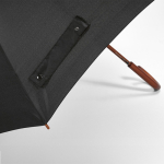 Elegant wooden umbrella with automatic windproof opening ø122 black colour eighth view