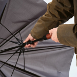 Windproof golf umbrella with automatic opening ø146 dark grey colour ambient view