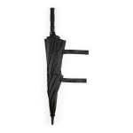 Recycled plastic storm umbrella with straight handle ø100 black colour fifth view