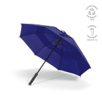 Recycled plastic storm umbrella with straight handle ø100 blue colour