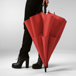 Recycled plastic storm umbrella with straight handle ø100 red colour second ambient view