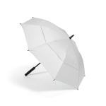 Recycled plastic storm umbrella with straight handle ø100 white colour rear view