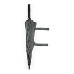 Recycled plastic storm umbrella with straight handle ø100 dark grey colour third view