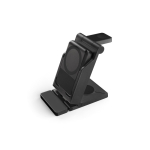 3-in-1 wireless charger with 5,000 mAh MagSafe battery black colour second view