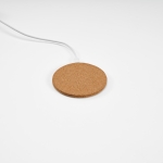 Cork wireless charger with Type-C connector, 15W natural colour