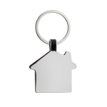 Budget metal house-shaped keyring for events