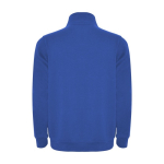 Cotton and polyester sweatshirt with half zipper, 280 g/m², Roly royal blue colour