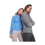 Men’s high-neck polyester fleece jacket, 300 g/m², Roly taupe grey colour lifestyle image 2