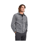 Men’s high-neck polyester fleece jacket, 300 g/m², Roly taupe grey colour