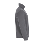 Men’s high-neck polyester fleece jacket, 300 g/m², Roly taupe grey colour second side view