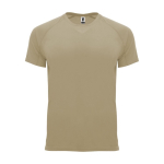Men’s 100% polyester technical t-shirt, 135 g/m², Roly taupe colour