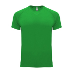Children’s 100% polyester technical t-shirt, 135 g/m², Roly apple green colour