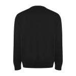 Unisex organic cotton and recycled polyester sweater, 300 g/m², Roly black colour