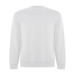 Unisex organic cotton and recycled polyester sweater, 300 g/m², Roly white colour