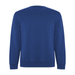 Unisex organic cotton and recycled polyester sweater, 300 g/m², Roly royal blue colour