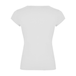 Women’s v-neck cotton t-shirt, 200 g/m², Roly white colour