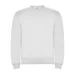 Unisex cotton and polyester jersey sweater, 280 g/m², Roly white colour