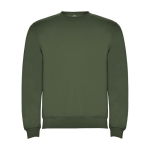 Unisex cotton and polyester jersey sweater, 280 g/m², Roly dark green colour