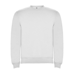 Children’s cotton and polyester jersey sweater, 280 g/m², Roly white colour
