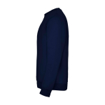 Children’s cotton and polyester jersey sweater, 280 g/m², Roly navy-blue colour side view