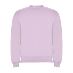 Children’s cotton and polyester jersey sweater, 280 g/m², Roly light pink colour
