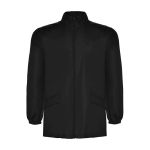 Unisex polyester raincoat with high neck, 70 g/m², Roly black colour