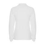 Women’s 100% cotton piqué polo shirt, 220 g/m², Roly white colour