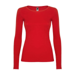 Women’s 100% cotton jersey t-shirt, 160 g/m², Roly red colour