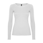 Women’s 100% cotton jersey t-shirt, 160 g/m², Roly white colour