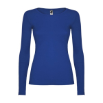 Women’s 100% cotton jersey t-shirt, 160 g/m², Roly royal blue colour