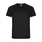 Children’s technical t-shirt with 50% recycled polyester, 135 g/m², Roly black colour