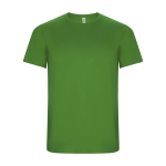 Children’s technical t-shirt with 50% recycled polyester, 135 g/m², Roly apple green colour