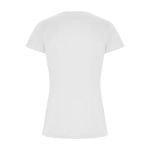 Women’s technical t-shirt with 50% recycled polyester, 135 g/m², Roly white colour