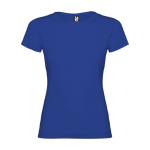 Women’s 100% cotton jersey t-shirt, 155 g/m², Roly royal blue colour