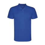 Children’s pique-knit technical polyester polo shirt, 150 g/m², Roly royal blue colour