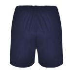 Unisex 100% polyester sports shorts, 140 g/m², Roly navy-blue colour