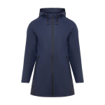 Women’s waterproof polyester raincoat, 210 g/m², Roly navy-blue colour