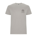 Men’s 100% cotton jersey printed t-shirt, 190 g/m², Roly grey colour screen printing view