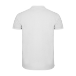 Men’s short-sleeve piqué-knit cotton polo shirt, 200 g/m², Roly white colour
