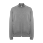 Unisex high-neck cotton and polyester sweater, 280 g/m², Roly heather light grey colour