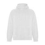 Unisex hoodie made of 57% organic cotton, 300 g/m², Roly white colour