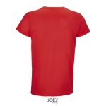 Unisex crew-neck cotton T-shirt, 150 g/m2, SOL'S Crusader red colour rear view