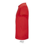 Unisex crew-neck cotton T-shirt, 150 g/m2, SOL'S Crusader red colour side view