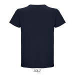 Unisex crew-neck cotton T-shirt, 150 g/m2, SOL'S Crusader navy-blue colour rear view