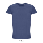 Unisex crew-neck cotton T-shirt, 150 g/m2, SOL'S Crusader denim blue colour