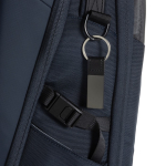 Elegant promotional keyrings in recycled black leather black colour